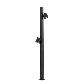 Stalpi - Stalp cu 2 spoturi LED 13W 2700K, IP65 BARIO negru