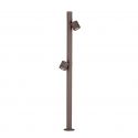 Stalp cu 2 spoturi LED 13W 3000K, IP65 BARIO corten