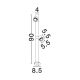 Stalpi - Stalp cu 2 spoturi LED 13W 3000K, IP65 BARIO corten