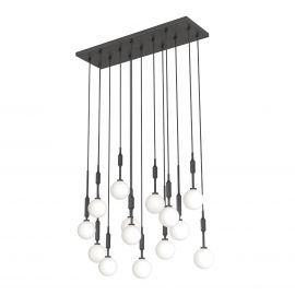 Pendule, Lustre suspendate - Lustra cu 14 pendule Ero XIV Negru 80x25