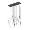 Lustra cu 14 pendule Ero XIV Negru 80x25