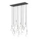 Lustra cu 14 pendule Ero XIV Crom 80x25