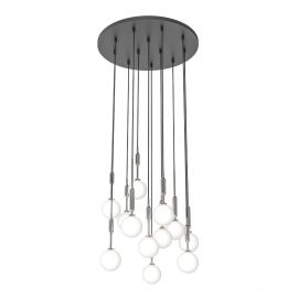 Pendule, Lustre suspendate - Lustra cu 12 pendule pentru tavane inalte, hol, casa scarii Ero XII Crom 60