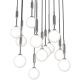 Pendule, Lustre suspendate - Lustra cu 12 pendule pentru tavane inalte, hol, casa scarii Ero XII Crom 60