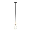 Pendul suspendat din metal auriu 31cm si glob sticla Ero I