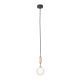 Pendule, Lustre suspendate - Pendul suspendat din metal auriu 31cm si glob sticla Ero I