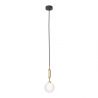 Pendul suspendat din metal auriu 31cm si glob sticla Ero I