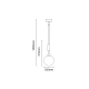 Pendule, Lustre suspendate - Pendul suspendat din metal auriu 31cm si glob sticla Ero I