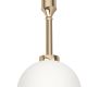 Pendule, Lustre suspendate - Pendul suspendat din metal auriu 33cm si glob sticla Ero I