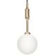 Pendule, Lustre suspendate - Pendul suspendat din metal auriu 33cm si glob sticla Ero I