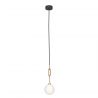 Pendul suspendat din metal auriu 33cm si glob sticla Ero I