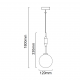 Pendule, Lustre suspendate - Pendul suspendat din metal auriu 33cm si glob sticla Ero I