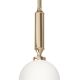Pendule, Lustre suspendate - Pendul suspendat din metal auriu 43cm si glob sticla Ero I
