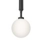 Pendule, Lustre suspendate - Pendul suspendat din metal negru 31cm si glob sticla Ero I