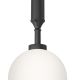 Pendule, Lustre suspendate - Pendul suspendat din metal negru 31cm si glob sticla Ero I