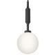 Pendul suspendat din metal negru 31cm si glob sticla Ero I