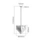 Pendule, Lustre suspendate - Lustra metal negru cu auriu si cristale sticla Artico