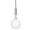 Pendul suspendat din metal crom 31cm si glob sticla Ero I
