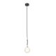 Pendule, Lustre suspendate - Pendul suspendat din metal crom 31cm si glob sticla Ero I