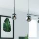 Pendule, Lustre suspendate - Lustra, Pendul negru cu glob de sticla transparenta Bao