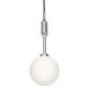 Pendul suspendat din metal crom 33cm si glob sticla Ero I