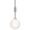 Pendul suspendat din metal crom 33cm si glob sticla Ero I