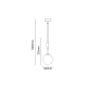 Pendule, Lustre suspendate - Pendul suspendat din metal crom 33cm si glob sticla Ero I