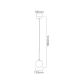 Pendule, Lustre suspendate - Lustra, Pendul negru cu glob de sticla fumurie Bao