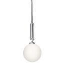 Pendul suspendat din metal crom 43cm si glob sticla Ero I