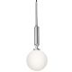 Pendul suspendat din metal crom 43cm si glob sticla Ero I