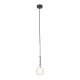 Pendule, Lustre suspendate - Pendul suspendat din metal crom 43cm si glob sticla Ero I