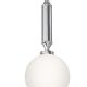 Pendule, Lustre suspendate - Pendul suspendat din metal crom 43cm si glob sticla Ero I