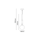 Pendule, Lustre suspendate - Pendul suspendat din metal crom 43cm si glob sticla Ero I
