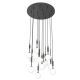 Pendule, Lustre suspendate - Lustra cu 12 pendule pentru tavane inalte, hol, casa scarii Ero XII neagra 60
