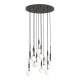Pendule, Lustre suspendate - Lustra cu 12 pendule pentru tavane inalte, hol, casa scarii Ero XII neagra 60