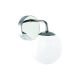 Iluminat pentru baie - Aplica de perete baie, metal cromat cu glob de sticla alba Bao IP44