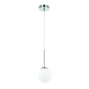 Pendul baie, metal cromat cu glob de sticla alba Bao IP44