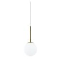 Pendul baie, metal auriu cu glob de sticla alba Bao IP44