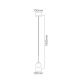 Iluminat pentru baie - Pendul baie, metal auriu cu glob de sticla alba Bao IP44