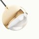 Pendule, Lustre suspendate - Pendul LED din metal auriu cu sticla Bolicina