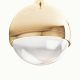Pendule, Lustre suspendate - Pendul LED din metal auriu cu sticla Bolicina