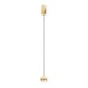 Pendul LED din metal auriu cu sticla Bolicina