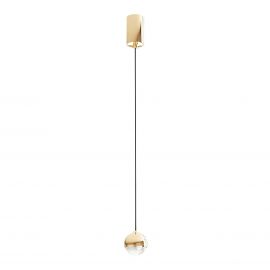 Pendul LED din metal auriu cu sticla Bolicina