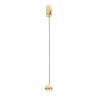 Pendul LED din metal auriu cu sticla Bolicina