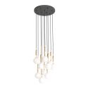 Lustra cu 10 pendule pentru tavane inalte, hol, casa scarii Ero X auriu 40