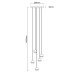 Pendule, Lustre suspendate - Lustra cu 5 pendule LED din metal auriu cu sticla Bolicina