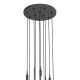 Pendule, Lustre suspendate - Lustra cu 10 pendule pentru tavane inalte, hol, casa scarii Ero X negru 40