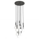 Lustra cu 10 pendule pentru tavane inalte, hol, casa scarii Ero X negru 40