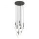Pendule, Lustre suspendate - Lustra cu 10 pendule pentru tavane inalte, hol, casa scarii Ero X negru 40