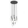 Lustra cu 10 pendule pentru tavane inalte, hol, casa scarii Ero X negru 40
